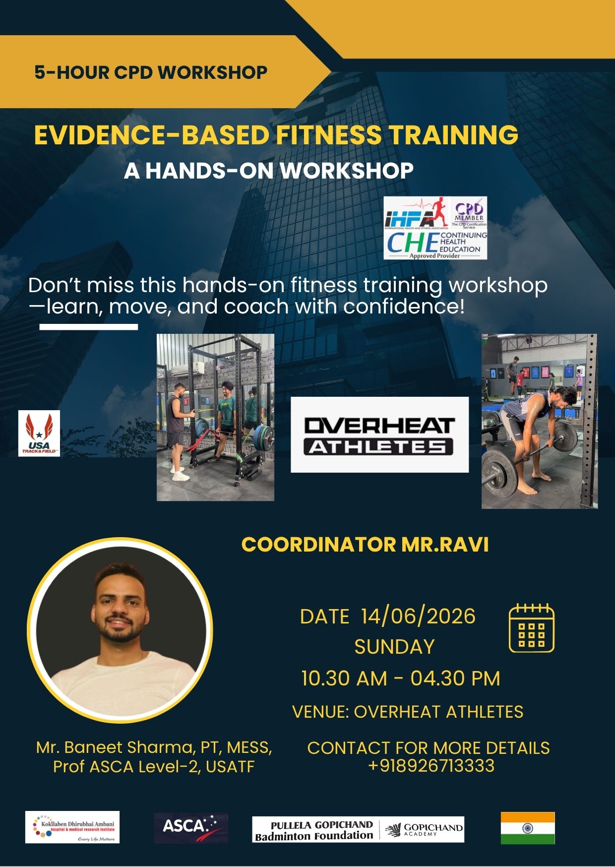 Evidence Based Fitness Training- Hands-on workshop